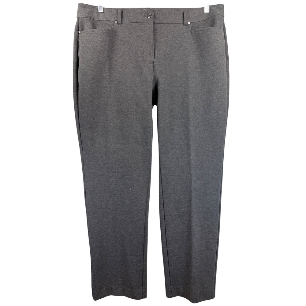 Talbots Heritage Woman Gray Dress Pants Straight Leg Size 18W Professional Work